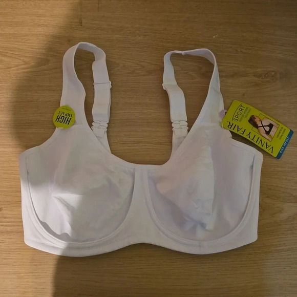 Vanity Fair White Sports Bra - Picture 1 of 5